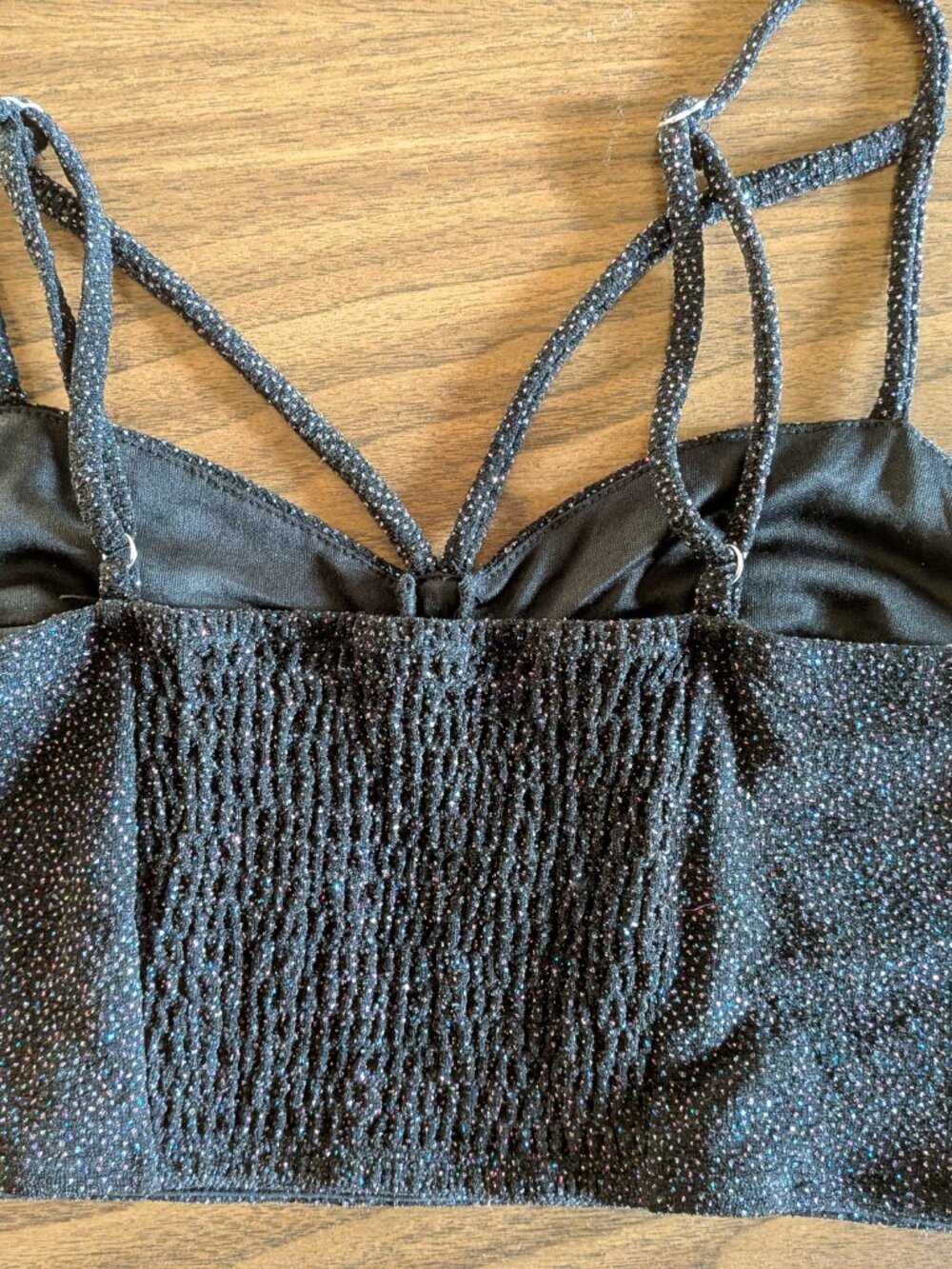 Wild Fable black multicolor glitter cropped tank top - Picture 3 of 4
